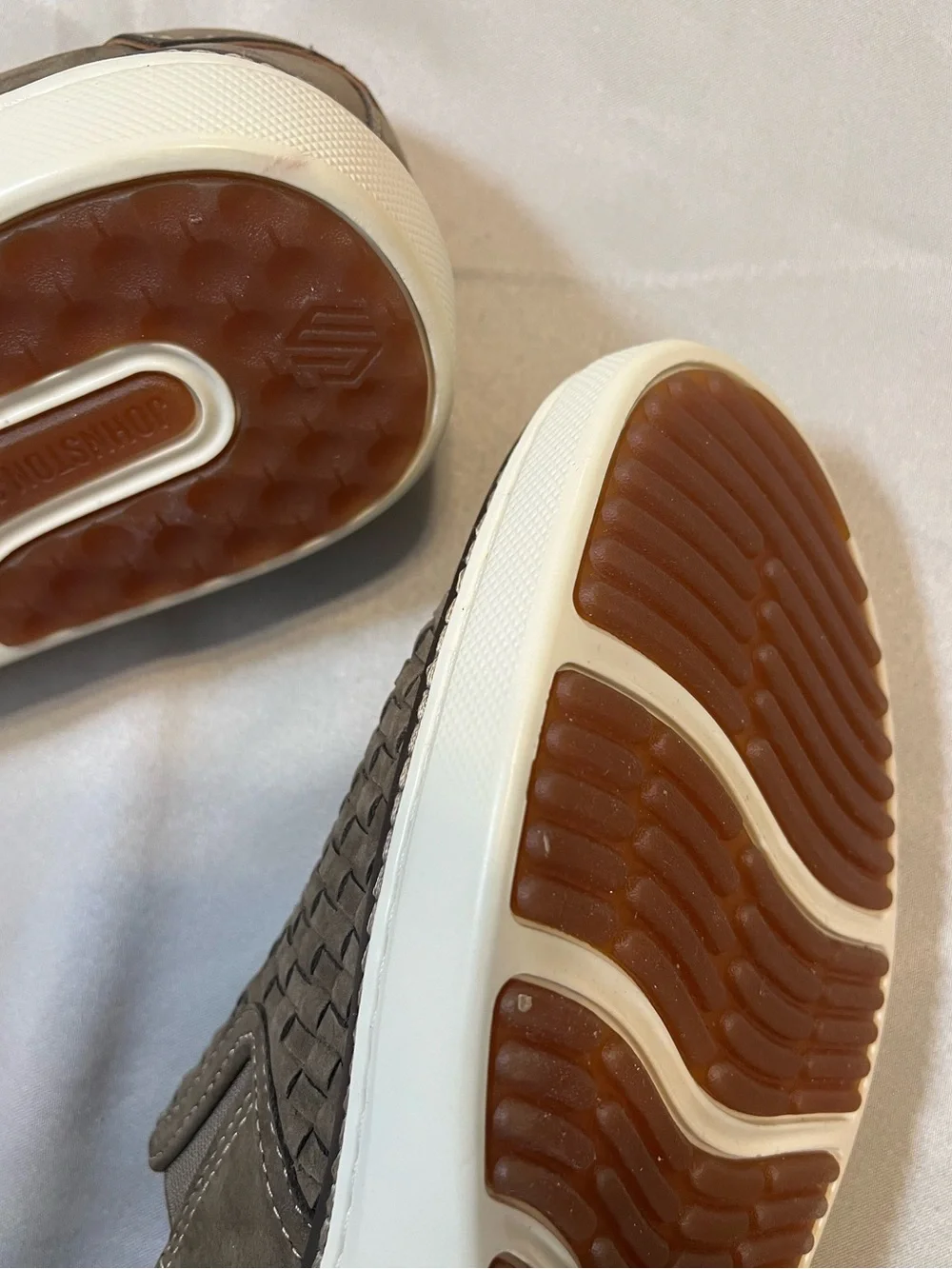 Johnston & Murphy McGuffey 2 Woven Slip-On Sneakers Taupe Nubuck XC4 XC Foam Men